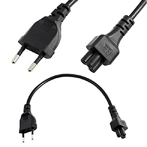 Toptekits Power Cord EU 2Pin Male to IEC 320 C5 Micky for Notebook Power Supply 1ft/30cm,European 2pin Male Plug to IEC 320 C5 Micky Adapter Cable for Notebook Power Supply