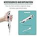 OSPSHPG Laboratory Continuous Pipettes, Single Channel Pipettes with 5ml Pipette Tips, 5 Speed Adjustable Discharge Volume, Micropipette for Chemical, Industry, Scientific Research