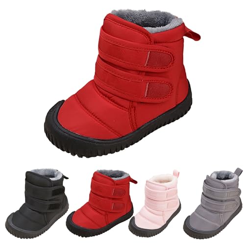 Rutschfest Ankle Boots Mädchen Barfussschuhe Warme Schneeschuhe...