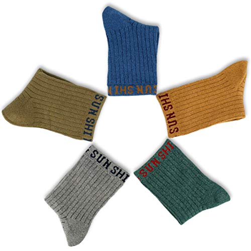 Boys Fashion Cotton Socks Kids Soft Crew Socks 5 Pack 7