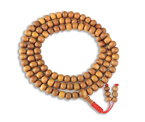 Tibetan Mala Sandalwood Mala 108 Beads Prayer Mala or beads are usually used by Buddhists around the world, especially in Tibet, Nepal and India and used for meditation, counting mantras, and prostration