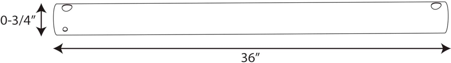 Progress Lighting AirPro Collection 36 In. Ceiling Fan Downrod in White (P2606-30)