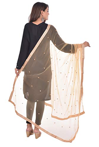 Image of YOUTHQUAKE Women's Embroidered Net Dupatta