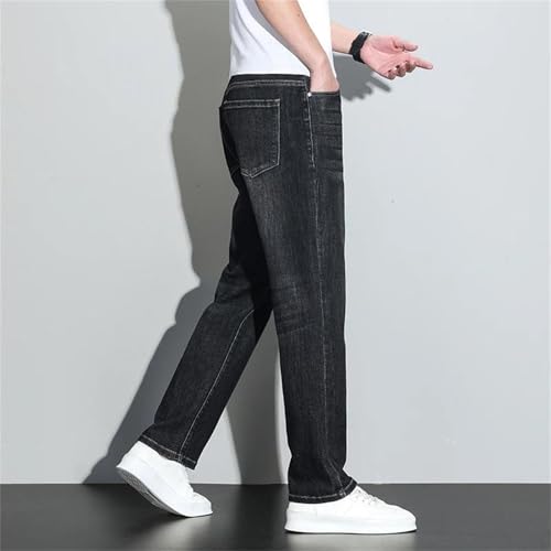 Men's Tall Jeans Straight Leg Stretch Denim Pants Extra Long Length Slim Fit Casual Regular Trousers3