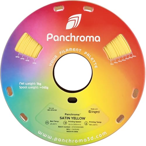 Image of Polymaker Panchroma Satin PLA Filament, Satin Yellow 1.75mm 3D Printing Filament, 3D Printer PLA Filament, Fit Most FDM 3D Printers, 1kg Spool (2.2lbs)