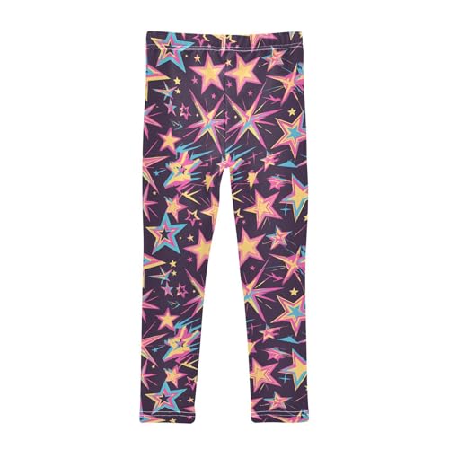 KLL Stars Neon Colorful Toddler Baby Girl Leggings Comfortable Full Length Dance Pants Sports2