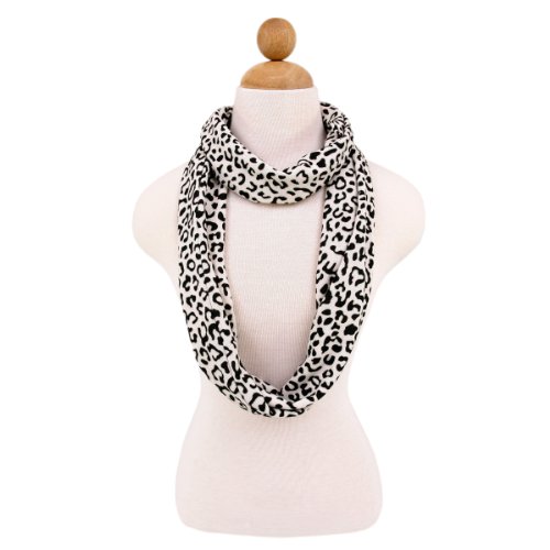 TrendsBlue Premium Leopard Animal Print Infinity Loop Scarf2
