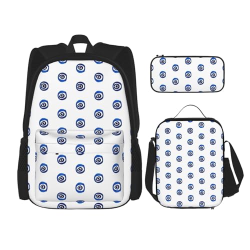 Sac à dos à bandoulière réglable 3 en 1 WURTON avec trousse et sac repas