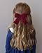 doboi 2 PCS Hair Bows Velvet Baby hair clips 3.5" Alligator Clips Bows for Girls Toddlers Kids Teens Women Hair Accessories (Wine)