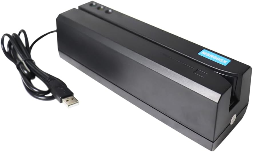 MSR605X USB Swipe Card Reader Writer 3-Track Compatible with MSR206 MSR605 MSR606