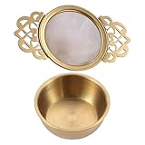 SHOWERORO Colador de Filtro para Taza de Té de Acero Inoxidable Dorado, Infusor de Malla Fina Reutilizable Diseño Decorativo, Accesorio para Infusión de Hojas Sueltas en Hogar y Oficina