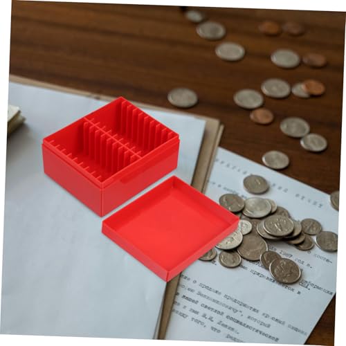 Caja para coleccionador de monedas Artibetter roja miniatura 4