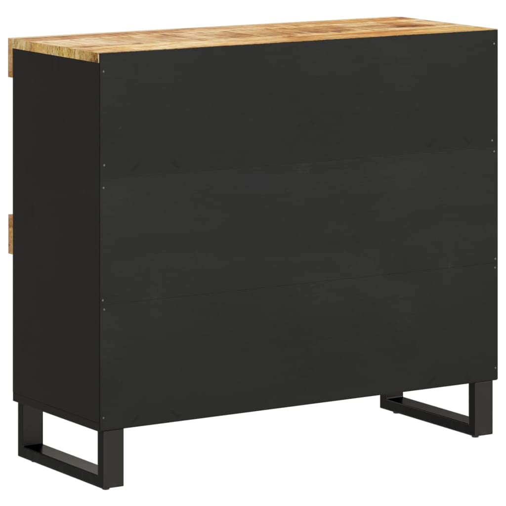 Gecheer Aparador, vintage, aparador de salón, buffet de cocina, mueble multiusos, librería industrial 85 x 33 x 75 cm, de madera maciza de mango