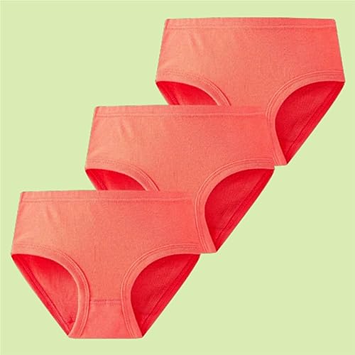 Generic Toddler Underwear Little Girl Cotton Knit Brief, Hipster, Teen Seamless Panties Solid Color 3 Pack Girls Underwear3