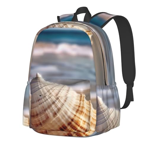 Travel Backpack for Women Men Ocean Seashell Casual Daypack Large Capacity Nurse Bag