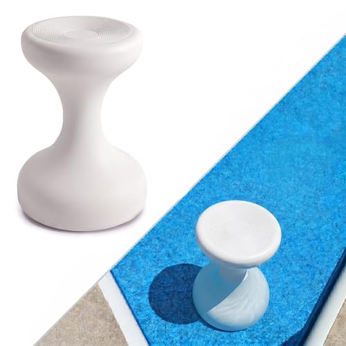 DUNNRITE Submersible Swim Up Pool Stool for Underwater Use Pre-Weighted Bar Stool for Inside Pool Seating for Use with All Pool Types Choose Size & Color (1 Stool) (White 24 Inch)