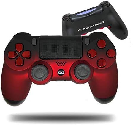 Cinch Gaming PS4 Red Fade Custom Pro Tournament Controller- 2 Rear Action Buttons, Right Circle, Left X