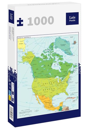 Lais Puzzle Carte de l'Amérique du Nord 1000 pièces