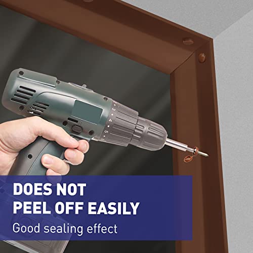 Fosluoc Garage Door Seal Top And Side Seal Strip 34Ft Brown Adhesive Backed Rubber Weather Stripping Replacement Weatherproofing Universal Sealing Professional. #TOP6