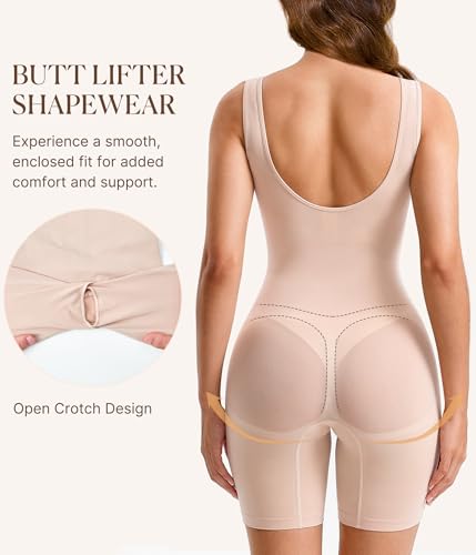Image of BRABIC Waist Trainer Shapewear Bodysuits for Women Tummy Control Seamless Full Low Back Faja Body Shaper Butt Lifter