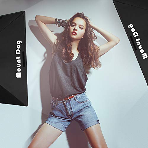 Mountdog Softbox Lighting Kit Photography Studio Light 2X50X70Cm Professional Continuous Light System With E27 95W Bulbs 5500K Photo Equipment For Filming Model Portraits Advertising Shooting #TOP5