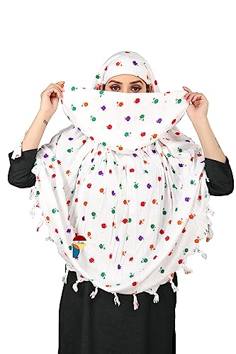 Image of Cotton Innovative Stylish Printed Pattern Fancy Scarf With Sun Protection Cover Face Cotton Driving Scarf for Women and Girls