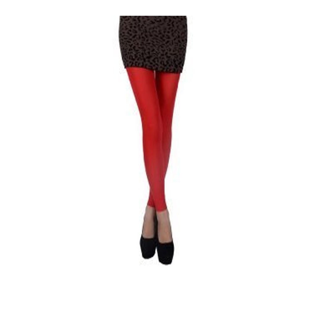 Mytoptrendz Women's Red Mytoptrendz® Footless Legging Tights 40 Denier Semi Opaque Footless Tights