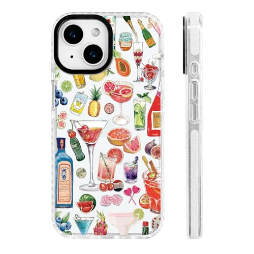 Coque iPhone 14 et 13 motif tropical antichoc en TPU