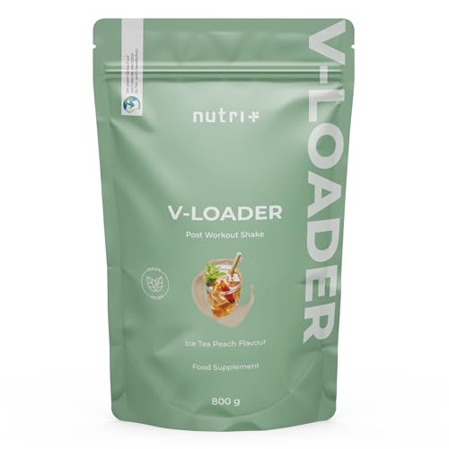 Nutri + Post Workout Shake vegan für Regeneration + Muskelaufbau - 1 kg Eistee Pfirsich Pulver - Maltodextrin - Protein Pulver - EAA - Creatin