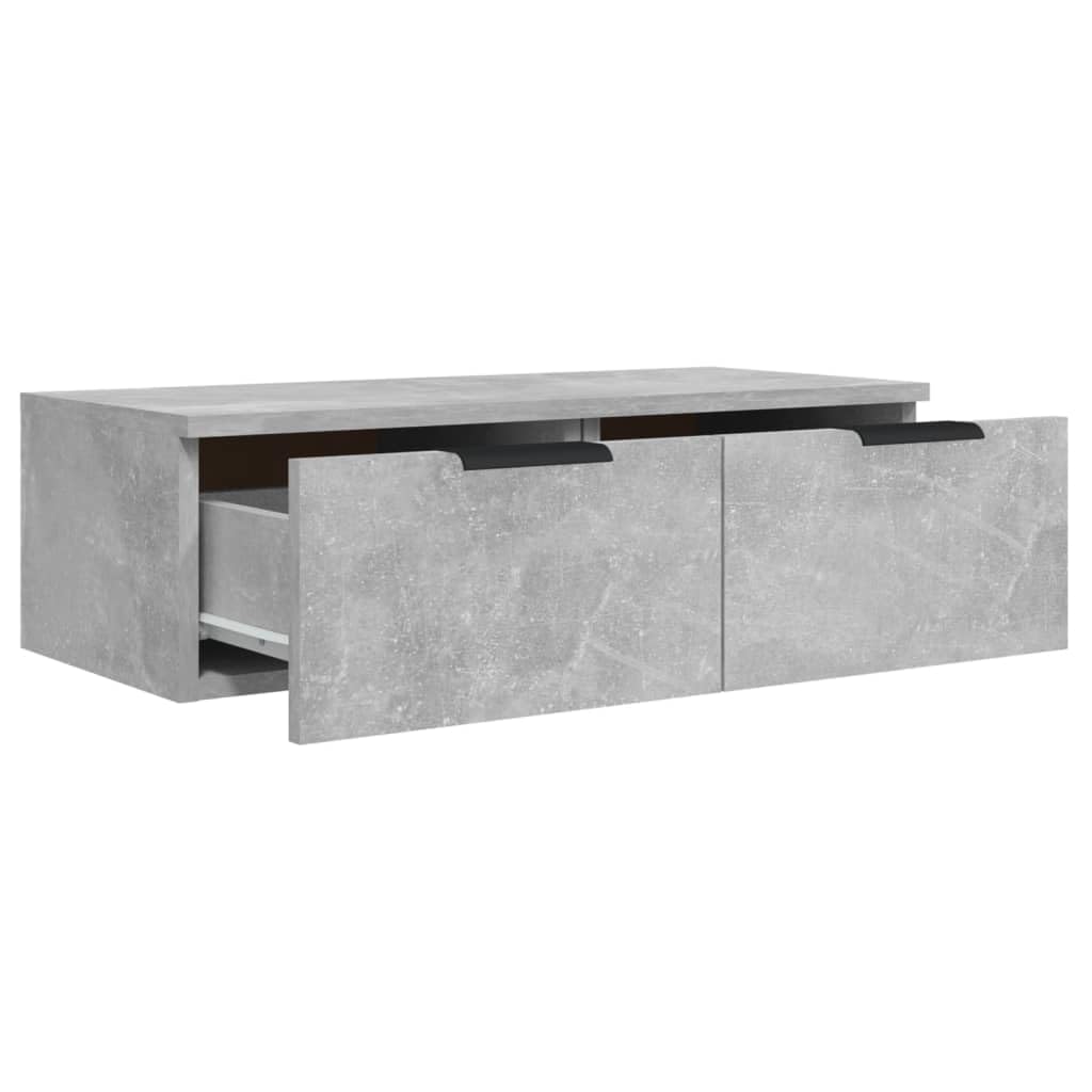 vidaXL Armoire Murale Gris béton 68x30x20 cm Bois d'ingénierie