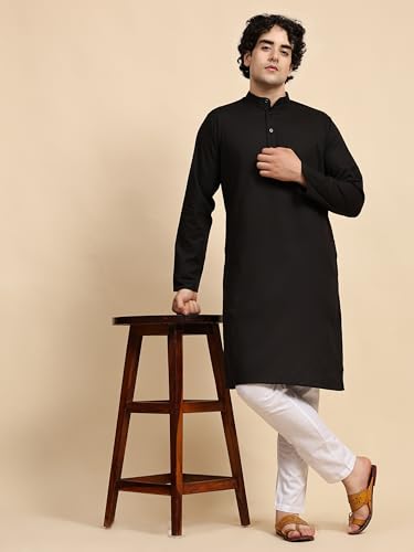 Image of SKAVIJ Men's Casual Kurta Pajama Set Regular Fit Traditional Dress Yoga Outfit
