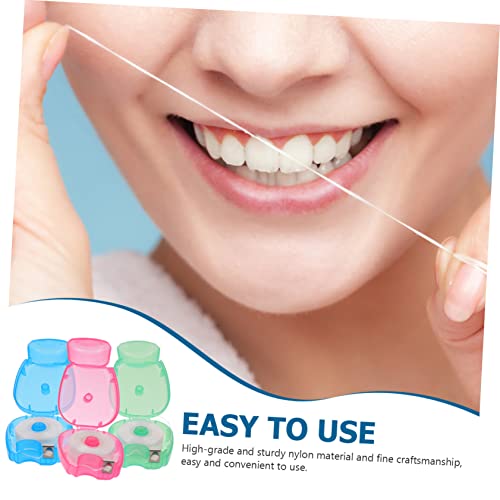 Healvian 9 Pçs Rolo De Fio Dental Dispensador De Viagem Fio Dental A Granel Palitos De Dente De Viag
