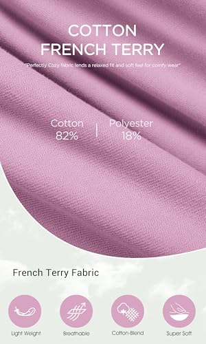 Image of ODODOS Women's Sweat Shorts with Pockets Cotton French Terry Drawstring Summer Workout Casual Lounge Shorts
