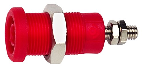 Image of Pomona 72930-2 Panel Mt Iec 4 mm(0.16 inch) Jack for Sheathed Plug, Hex Nut, (Red) (Pack of 10)