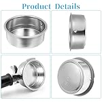 51mm Portafilter Basket, Stainless Steel Coffee Filter, Double Layer Pressurized Filter Basket Filter Basket Machine Parts for Coffee Machine Coffee Machine Replacement Accessories - Image 3