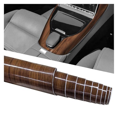 Gaolaosy High Glossy Wood Grain Wrap Sticker Decal For Car, Vinyl Waterproof Automotive Interior Decorative Sticker, Self Adhesive Stretchable Vehicle Diy Film Wrap Accessories (9455)
