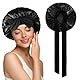JIEYAO Satin Haarhaube für Damen, Doppelseitig Seidenhaube Zum Schlafen Locken Schlafhaube Haare Schützen für die Nacht Elastisch Weiche Satin Bonnet Verstellbare Bonnet Sleep Cap für Mädchen Rosa