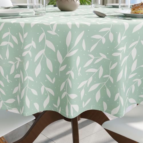Image of Encasa XO Dining Table Cloth 4 Seater, Printed Tablecloth 57 inch Round