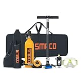 SMACO Mini Tauchflasche Sauerstoffflasche Taucherflasche Mini zum tauchen Mit 15 Bis 20 Minuten Tauchen Sauerstofftank Taucher Set Tauchausrüstung Tragbare 1L S400 Plus (auf EU Lager)