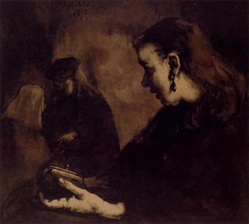 Impression peinture huile Germain Ribot affiche toile déco salon 60x90