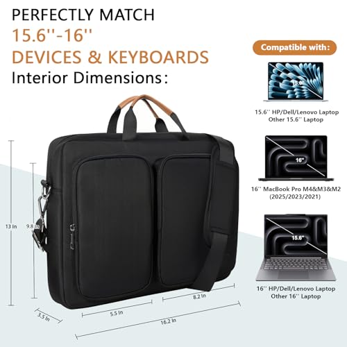 Maletín para portátil 15.6-16 pulgadas impermeable negro miniatura 4