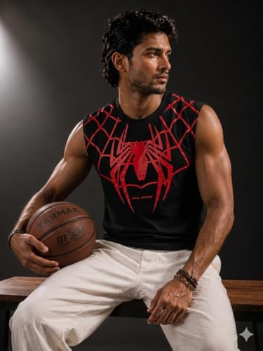 Image of Men's Sleeveless Tank Top for Daily & Gym Use | Round Neck Athletic T-Shirt | Breathable Sports Vest for Workout Running Training Fitness & Casual Wear