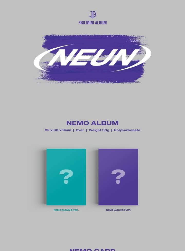 JUST B = (NEUN) 3rd Mini Album NEMO Platform Version Nemo card+Photocard+Unit photocard+Transparent card+Tracking (SET(E+S))
