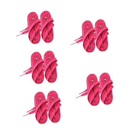 Supvox 5paare Gewachste Schnürsenkel Für Eishockey Und Schlittschuhe Strapazierfähig Und Langlebig Für Himbeerrosa Für Eis