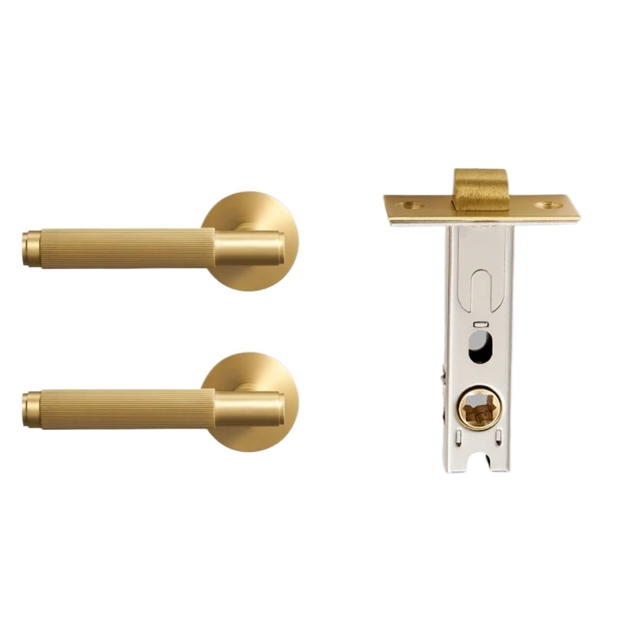 Poignée en laiton gris linéaire haut de gamme pour porte design