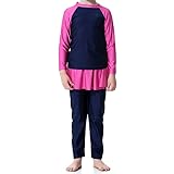 Photo Gallery hjfyizynn ragazze 3 pz collo rotondo maniche lunghe colore-matching arabo musulmano costumi da bagno, blu navy, 160 cm Photo Gallery hjfyizynn ragazze 3 pz collo rotondo maniche lunghe colore-matching arabo musulmano costumi da bagno, blu navy, 160 cm