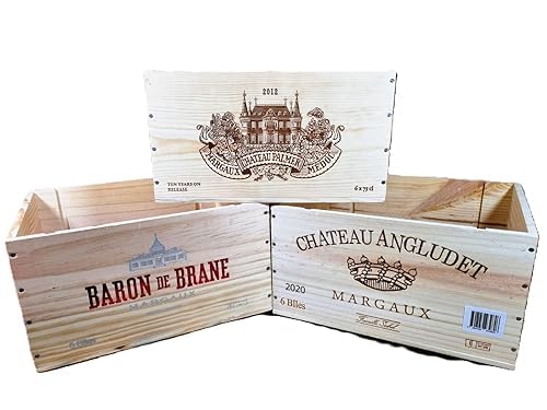 Wooden Wine Box Crate ~ 6 Bottle French, Reclaimed ~ Storage, Planter, Hamper, Wedding, Vintage, Shabby Chic, Retro. (1)