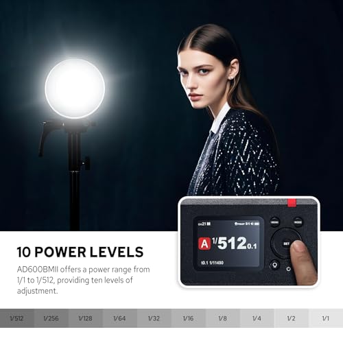 Image of GODOX AD600BM II Outdoor Flash Strobe, 600Ws 2.4G Portable Strobe Flash, 8940mAh Li-ion Battery, 500 Full Power Flashes, 0.01-1.9s Recycle Time, One-Tap Sync with X3 /X3Pro, Bowens Mount Monolight