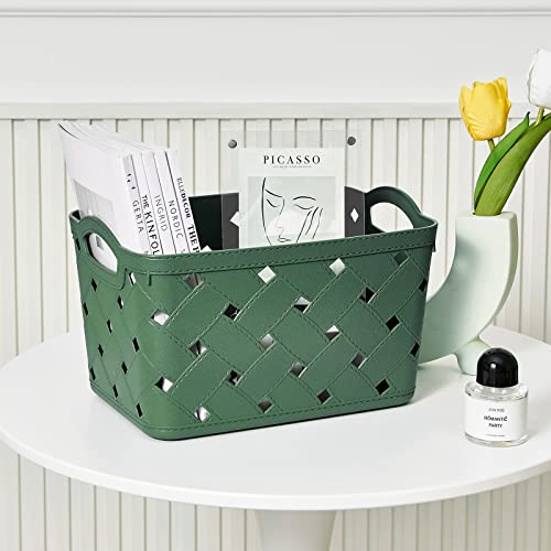 ASelected 5 Stück Aufbewahrungsbox Bad, Küchenschrank Organizer Box, Aufbewahrungskorb, Plastikbox, groß, 24 x 17 x 13 CM, für Küche, Wohnzimmer, Büro, Badezimmer, Schlafzimmer