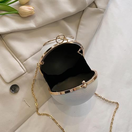 Handbag Spherical Small Round Bag Women's Shoulder Laser Shining Fashion Dinner Handheld Chain Clip Women's Bags3